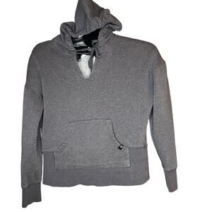 VTG Champion Women’s Hoodie Charcoal Gray Pullover Sz M Made in Jordan Y2K Era